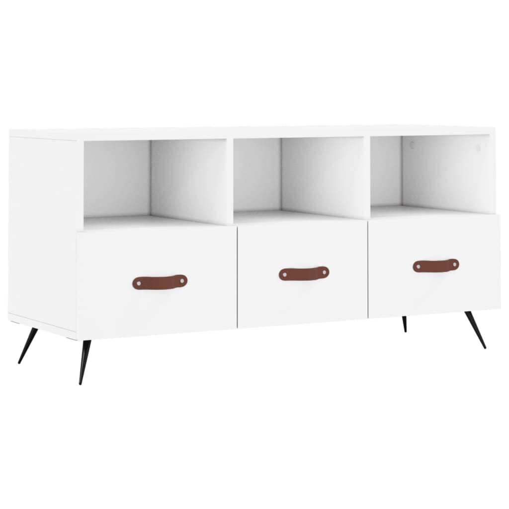 TV Cabinet White 102x36x50 cm Engineered Wood