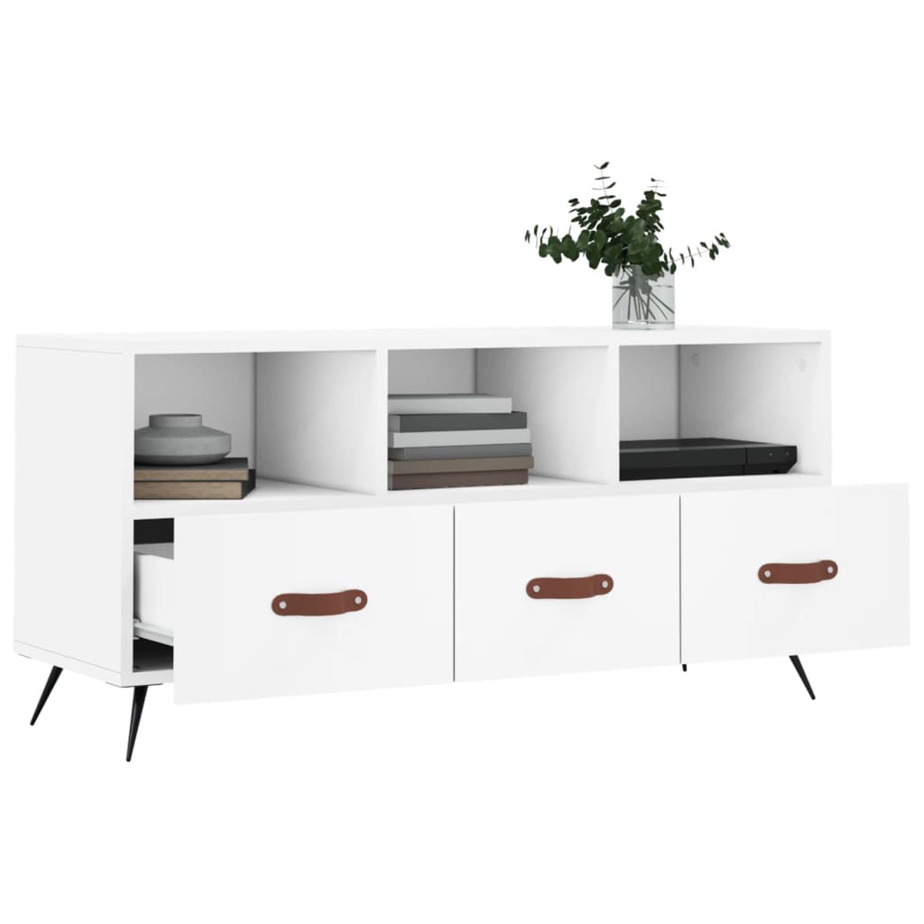 TV Cabinet White 102x36x50 cm Engineered Wood