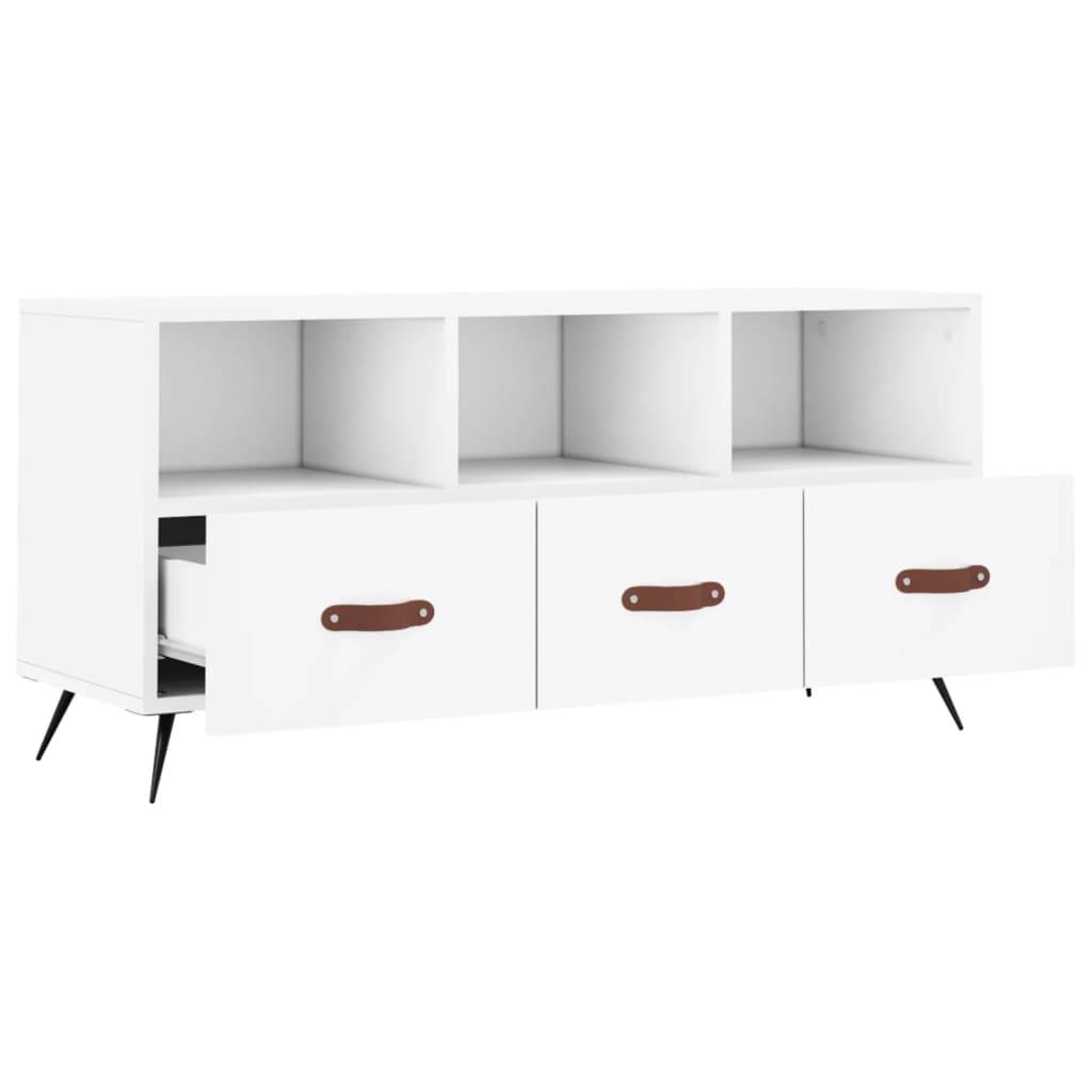 TV Cabinet White 102x36x50 cm Engineered Wood