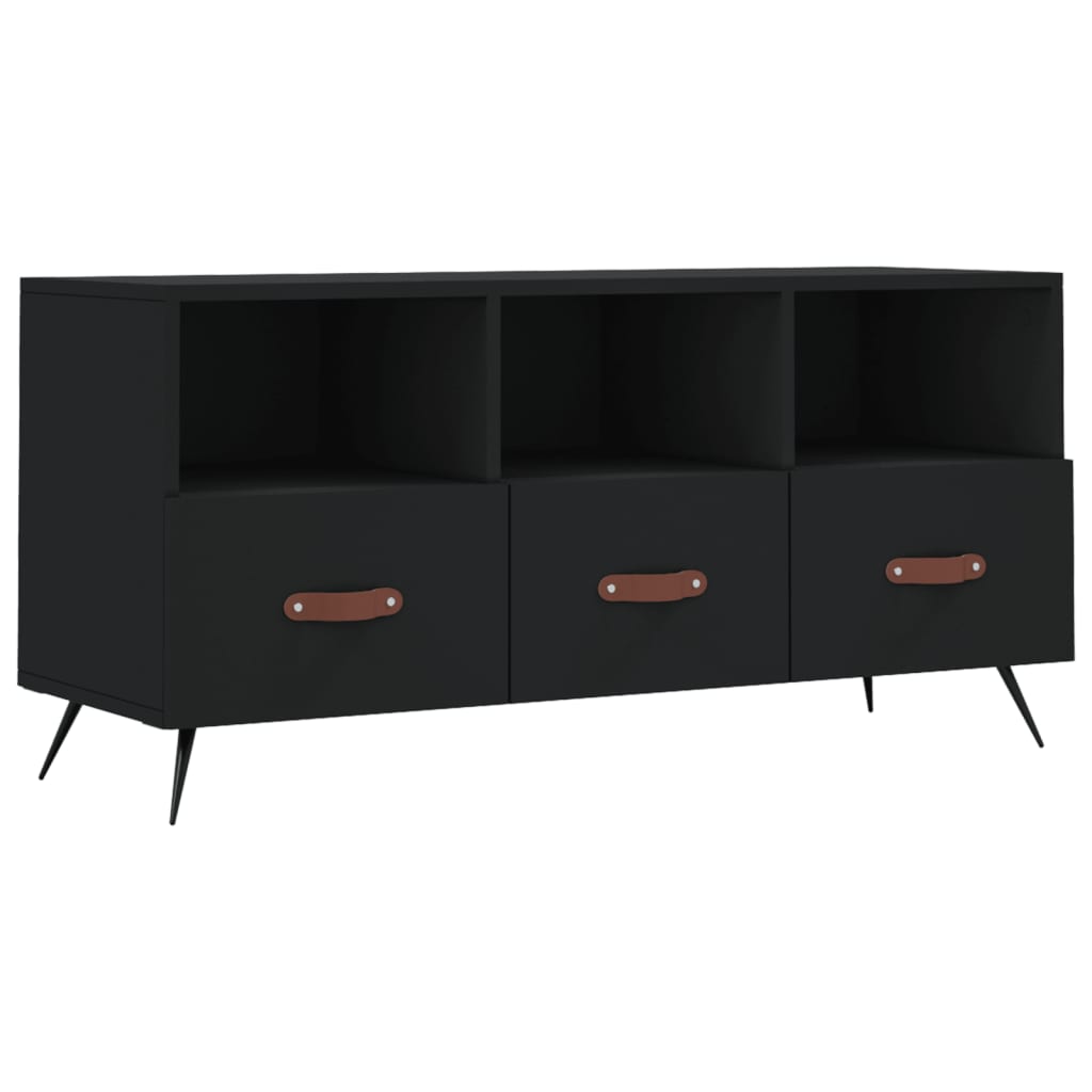 TV Cabinet Black 102x36x50 cm Engineered Wood