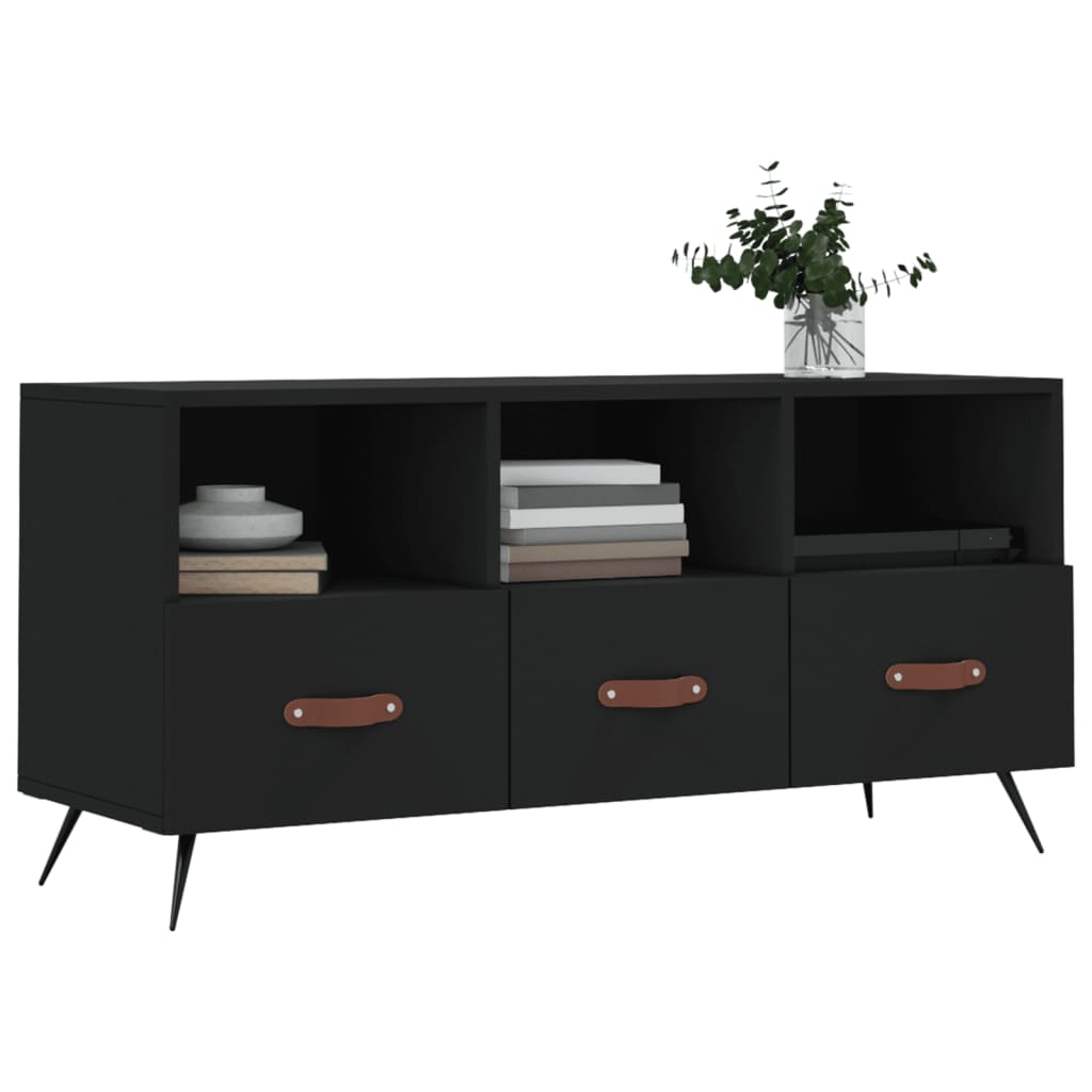 TV Cabinet Black 102x36x50 cm Engineered Wood