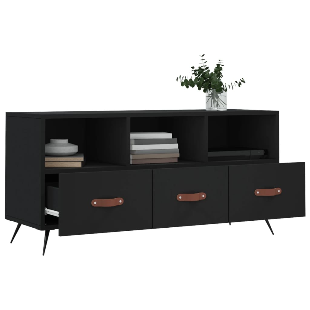 TV Cabinet Black 102x36x50 cm Engineered Wood