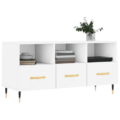 TV Cabinet White 102x36x50 cm Engineered Wood