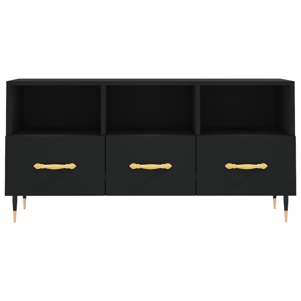 TV Cabinet Black 102x36x50 cm Engineered Wood