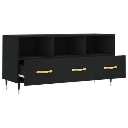 TV Cabinet Black 102x36x50 cm Engineered Wood