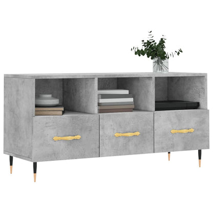 TV Cabinet Concrete Grey 102x36x50 cm Engineered Wood