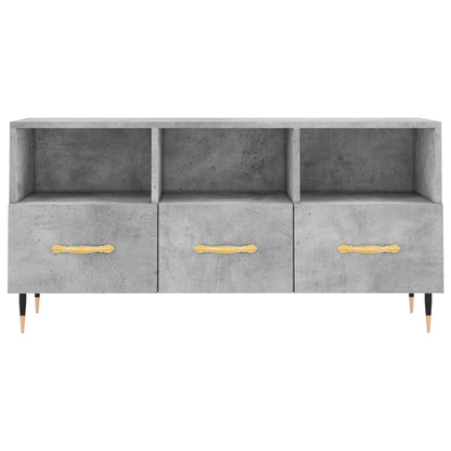 TV Cabinet Concrete Grey 102x36x50 cm Engineered Wood