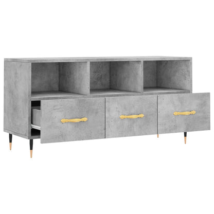 TV Cabinet Concrete Grey 102x36x50 cm Engineered Wood