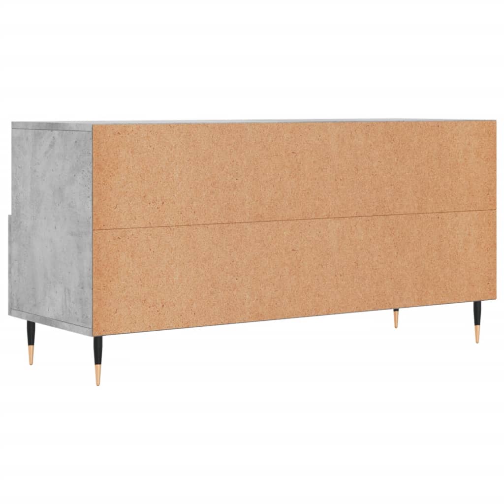 TV Cabinet Concrete Grey 102x36x50 cm Engineered Wood