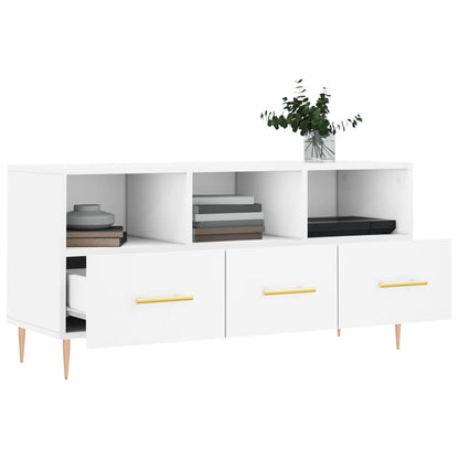 TV Cabinet White 102x36x50 cm Engineered Wood