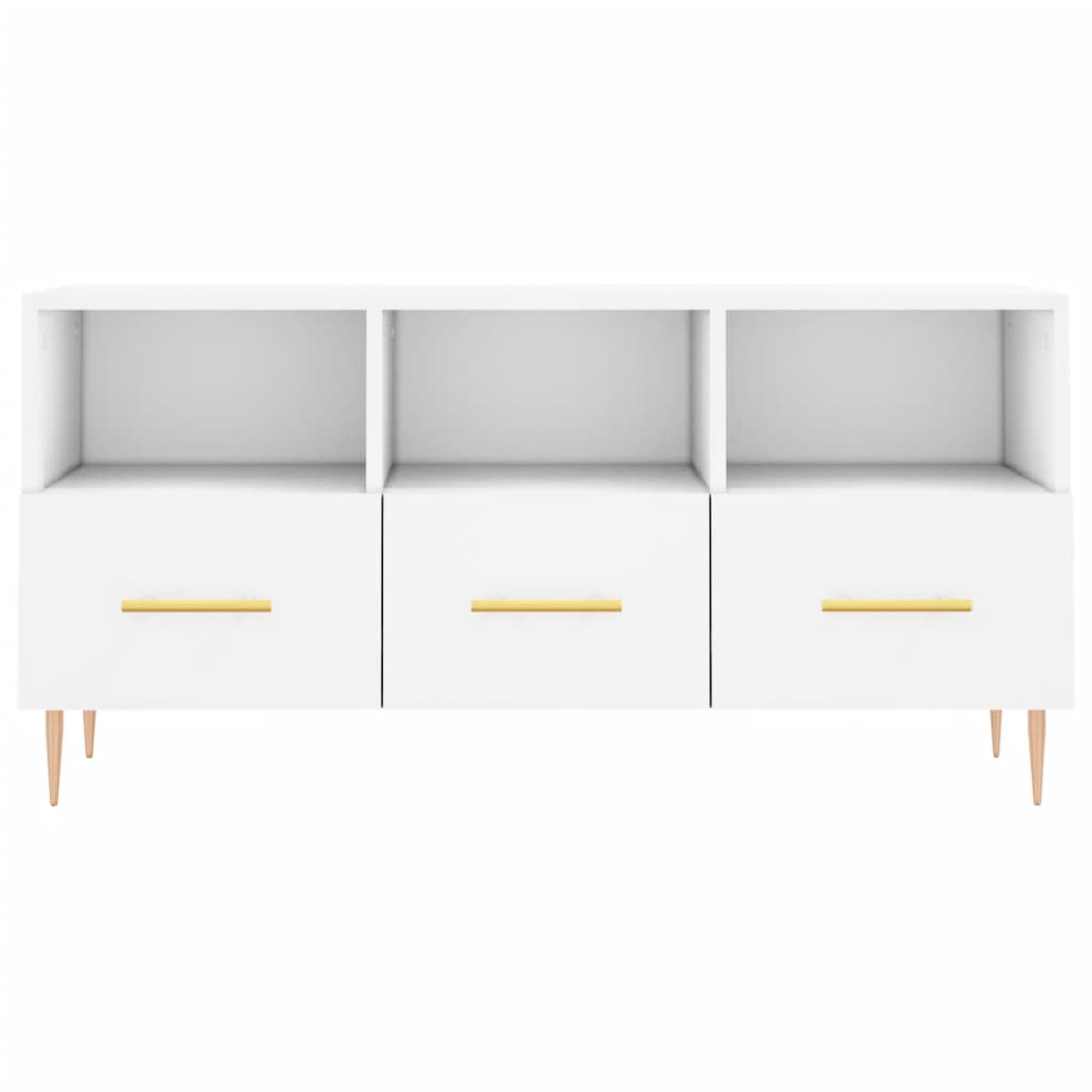 TV Cabinet White 102x36x50 cm Engineered Wood