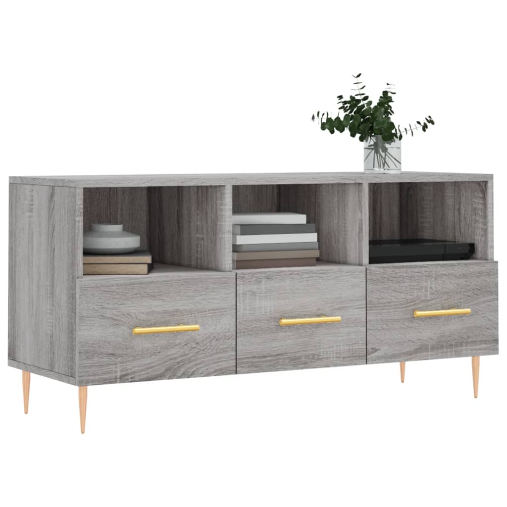 TV Cabinet Grey Sonoma 102x36x50 cm Engineered Wood