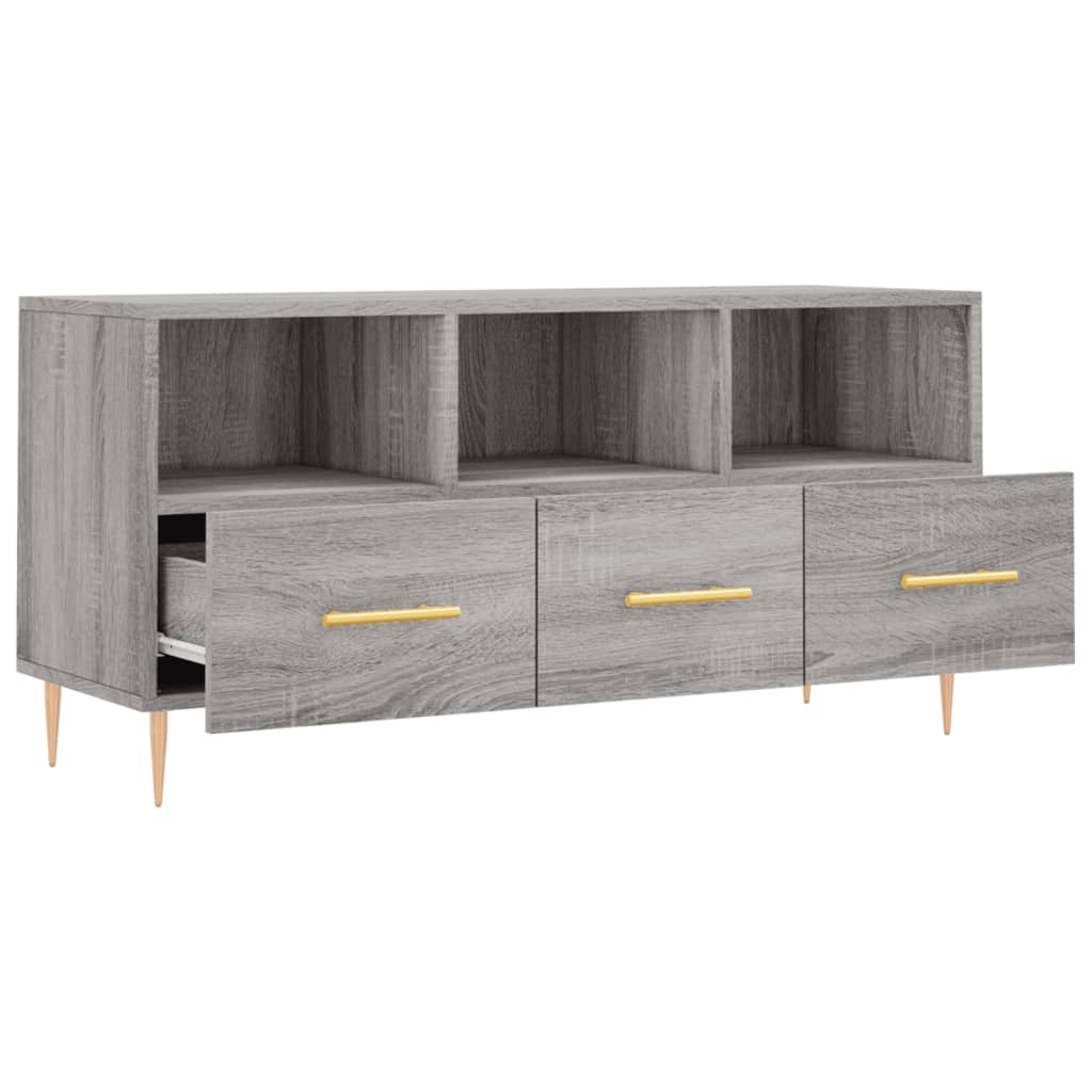 TV Cabinet Grey Sonoma 102x36x50 cm Engineered Wood