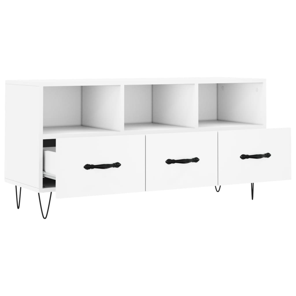 TV Cabinet White 102x36x50 cm Engineered Wood