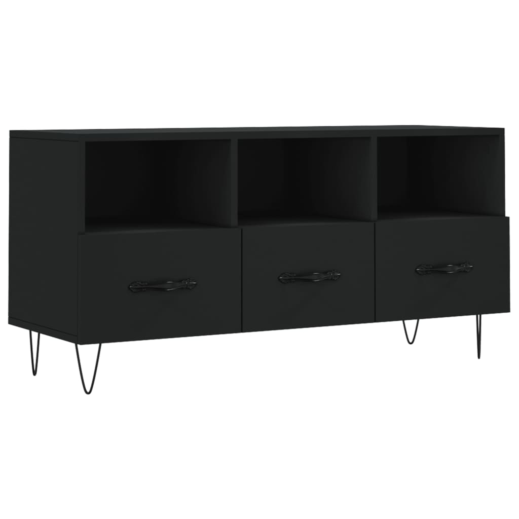 TV Cabinet Black 102x36x50 cm Engineered Wood