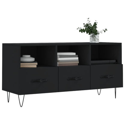 TV Cabinet Black 102x36x50 cm Engineered Wood