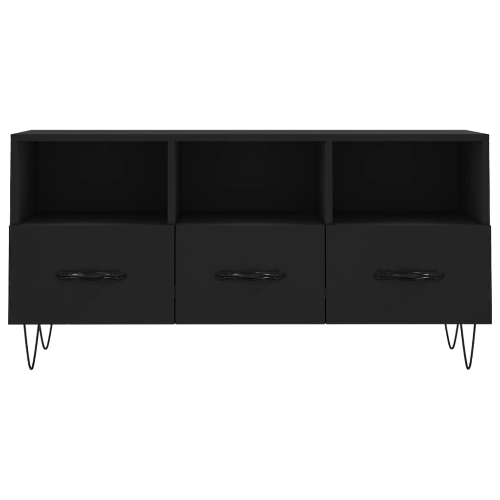 TV Cabinet Black 102x36x50 cm Engineered Wood