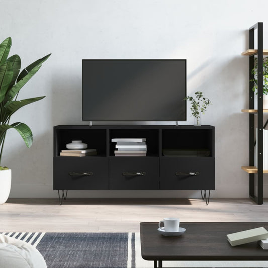 TV Cabinet Black 102x36x50 cm Engineered Wood