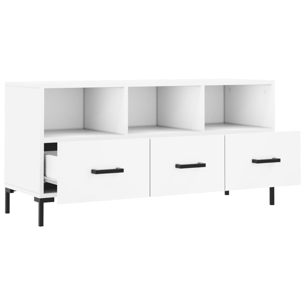 TV Cabinet White 102x36x50 cm Engineered Wood