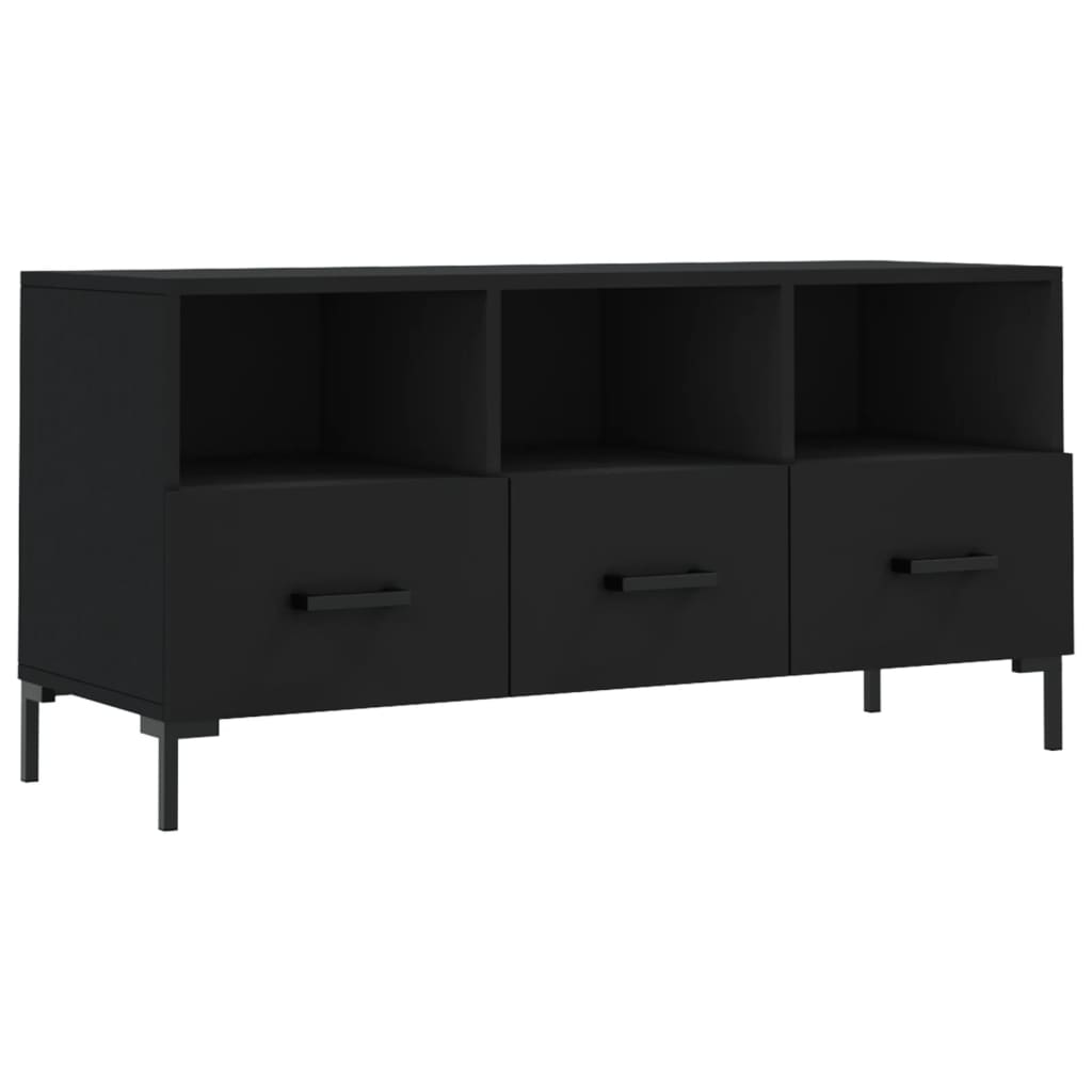 TV Cabinet Black 102x36x50 cm Engineered Wood