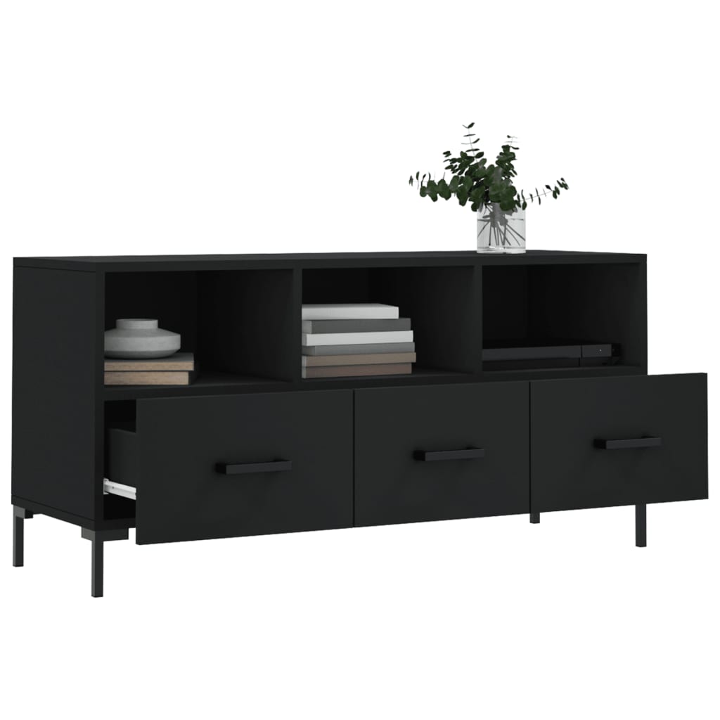 TV Cabinet Black 102x36x50 cm Engineered Wood