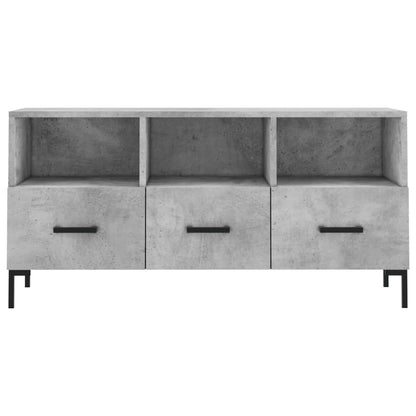 TV Cabinet Concrete Grey 102x36x50 cm Engineered Wood