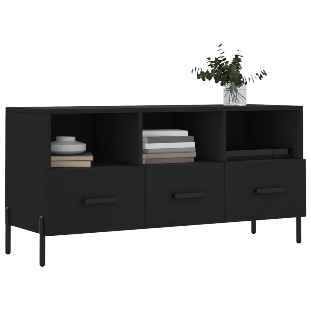 TV Cabinet Black 102x36x50 cm Engineered Wood