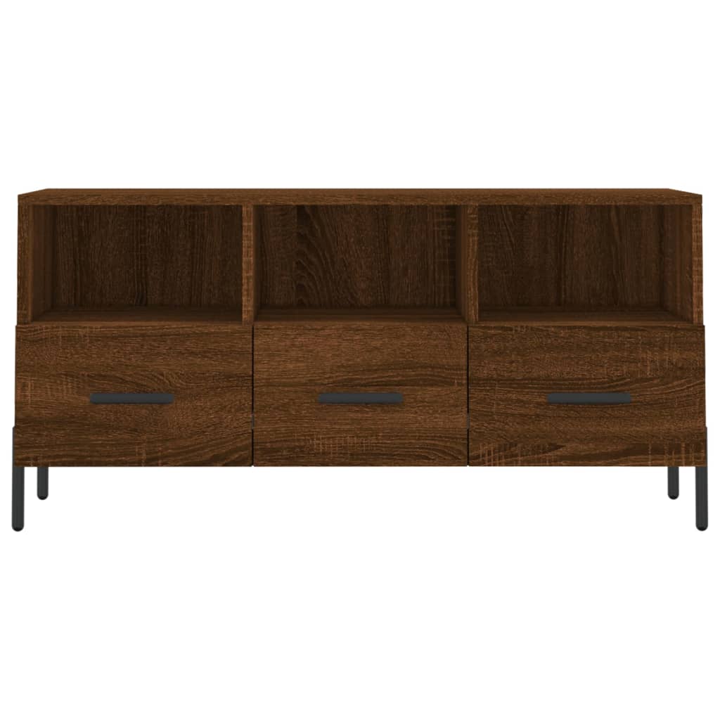 TV Cabinet Brown Oak 102x36x50 cm Engineered Wood