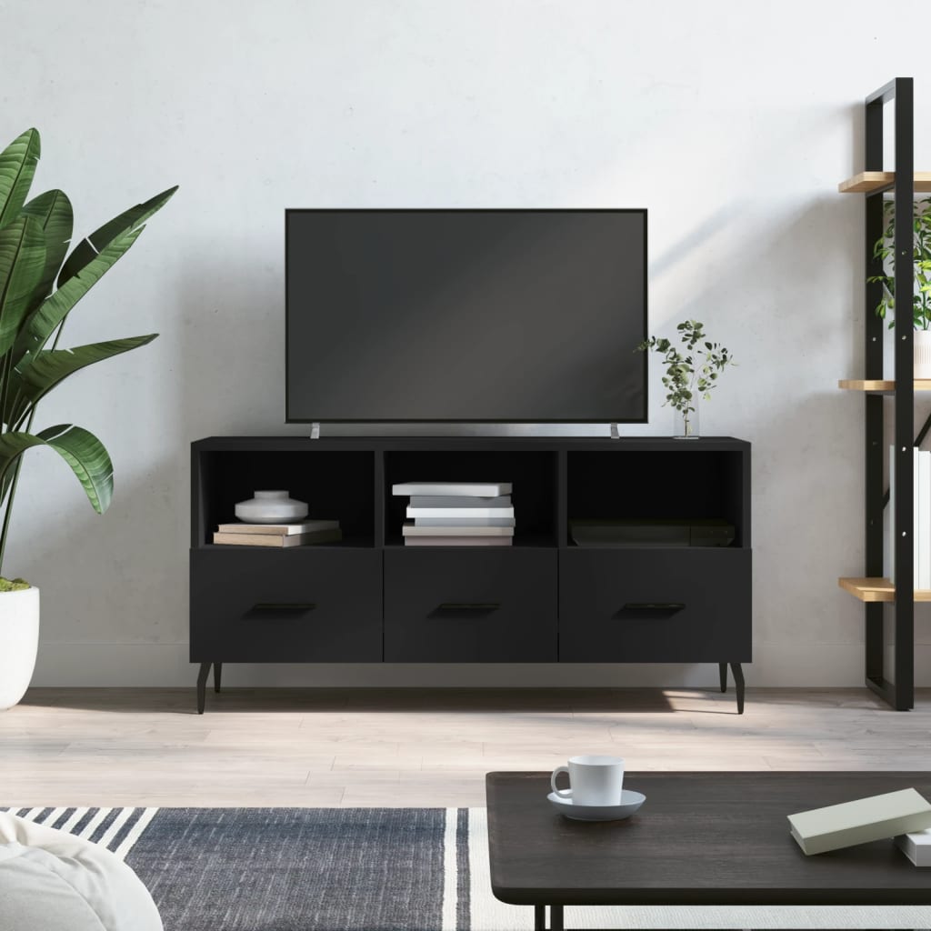 TV Cabinet Black 102x36x50 cm Engineered Wood