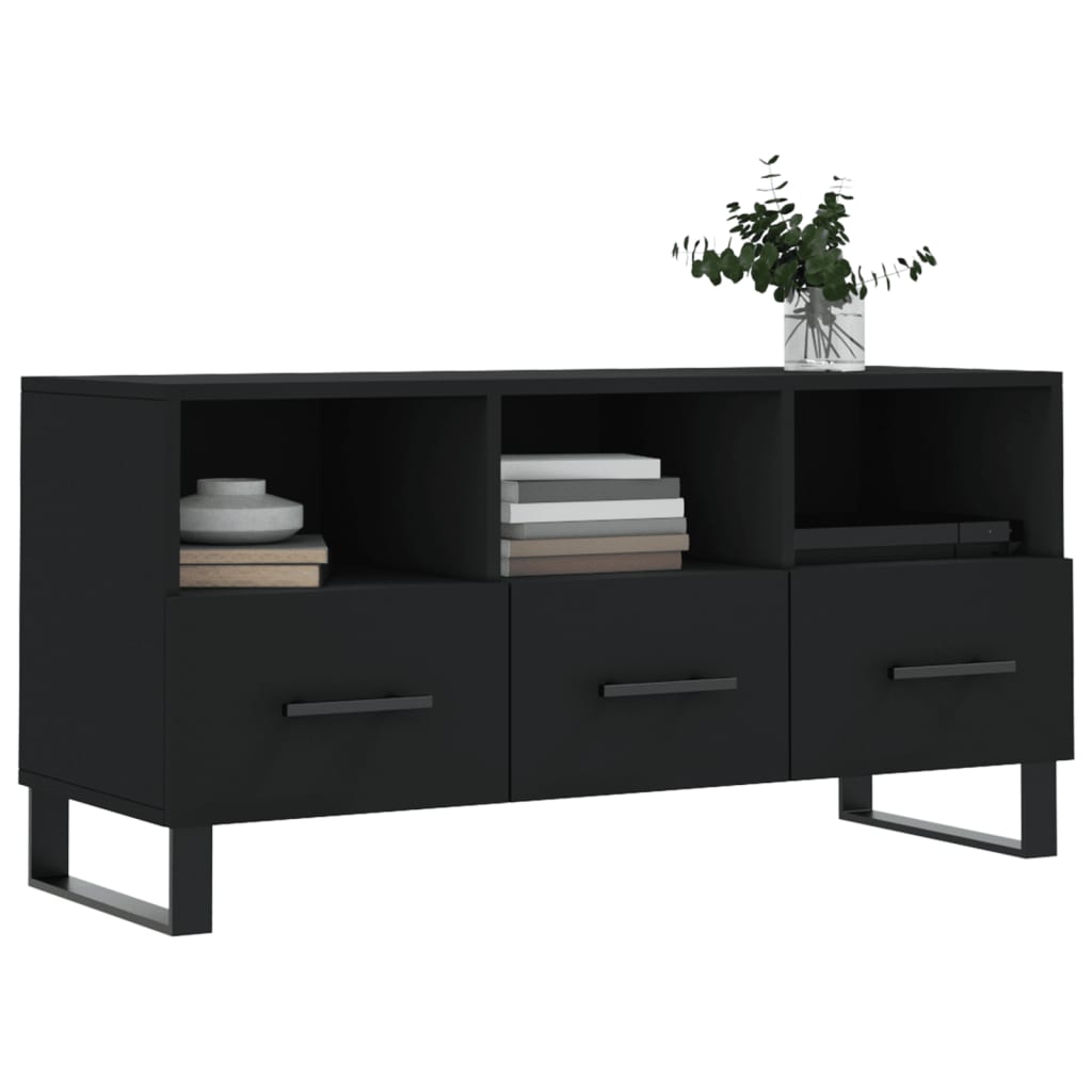 TV Cabinet Black 102x36x50 cm Engineered Wood