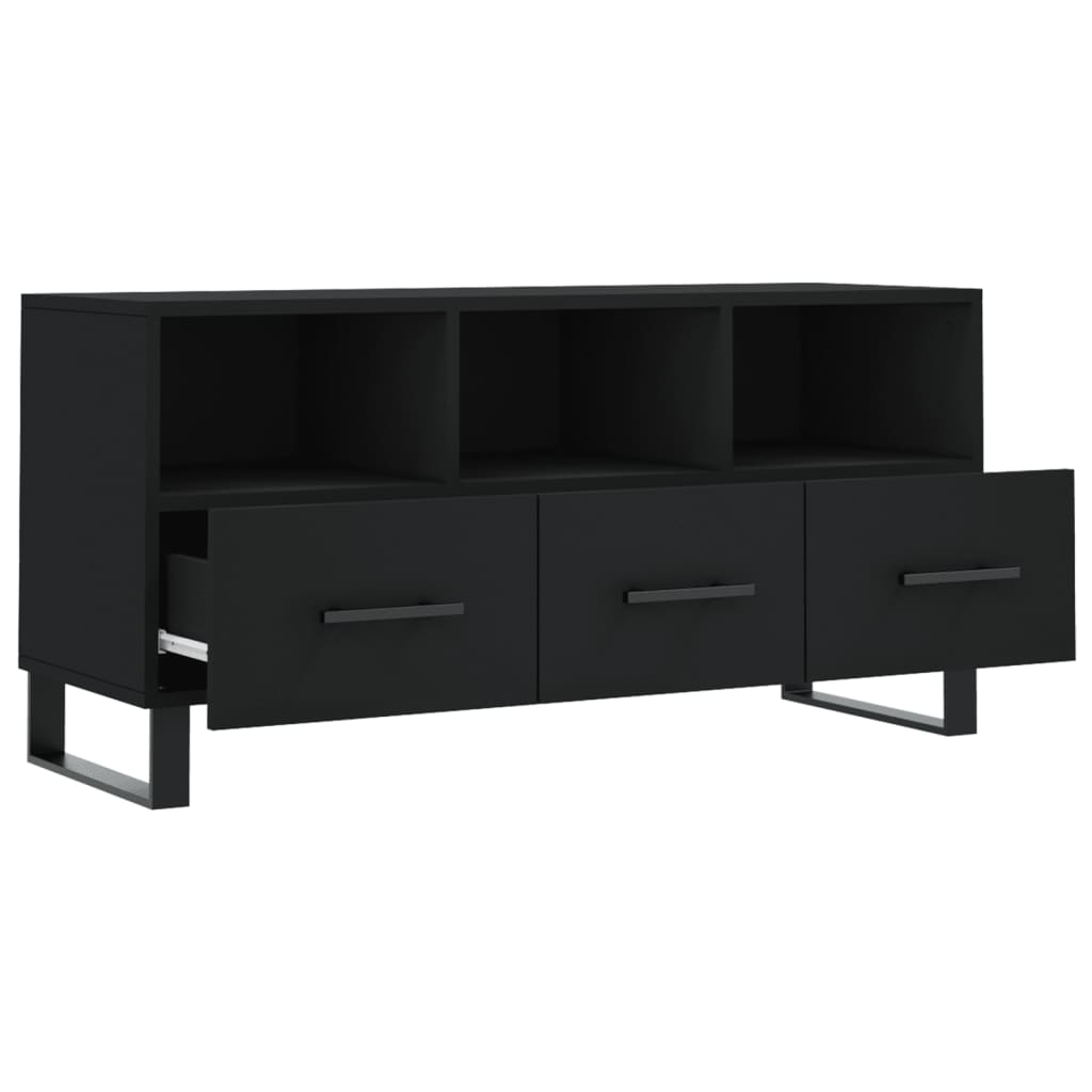 TV Cabinet Black 102x36x50 cm Engineered Wood