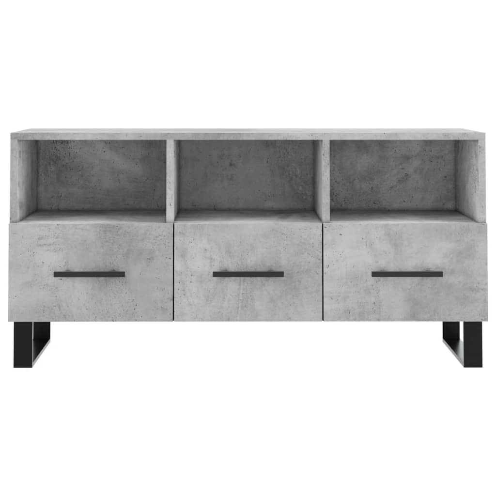 TV Cabinet Concrete Grey 102x36x50 cm Engineered Wood