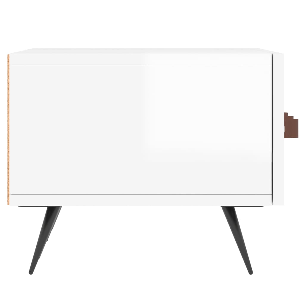 TV Cabinet High Gloss White 150x36x30 cm Engineered Wood