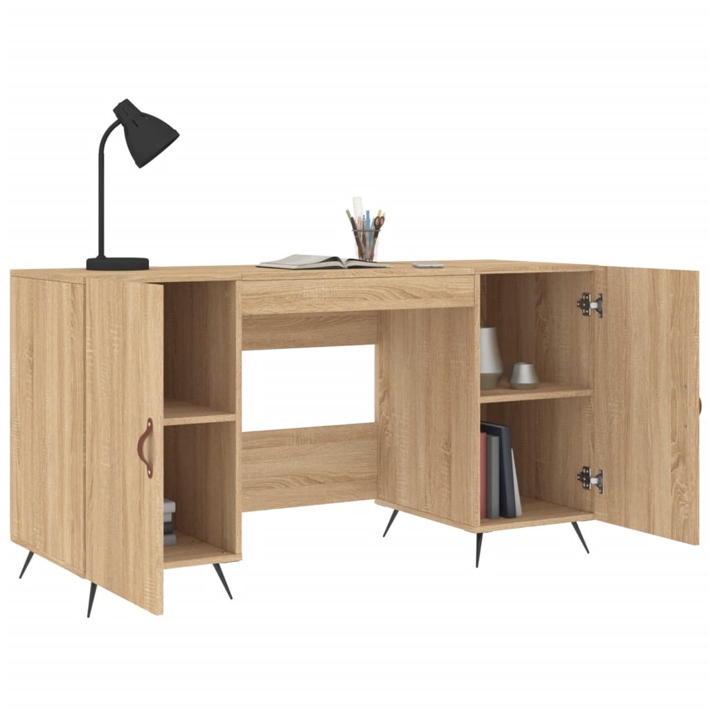 Desk Sonoma Oak 140x50x75 cm Engineered Wood