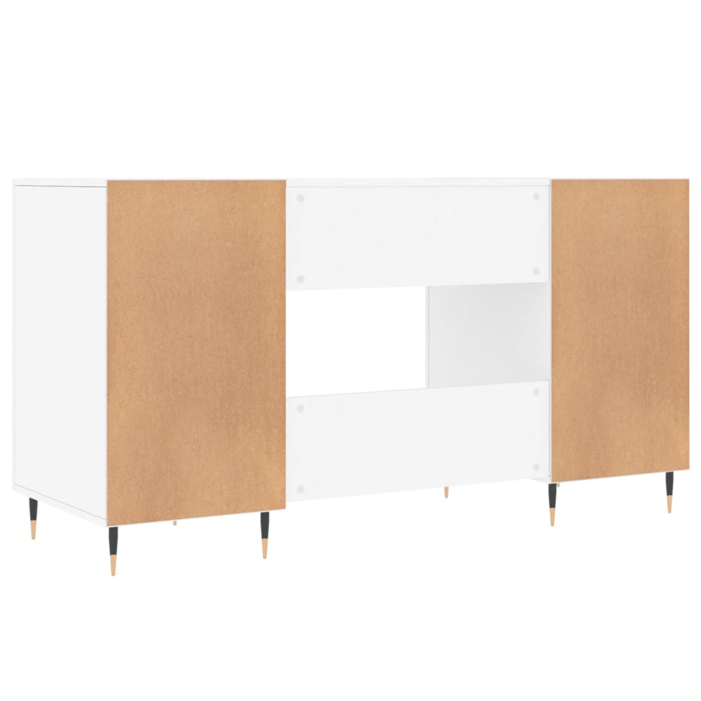 Desk White 140x50x75 cm Engineered Wood