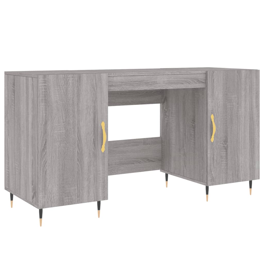 Desk Grey Sonoma 140x50x75 cm Engineered Wood