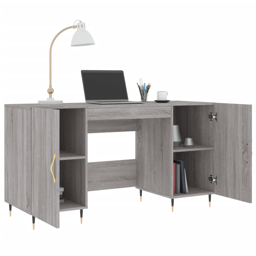 Desk Grey Sonoma 140x50x75 cm Engineered Wood