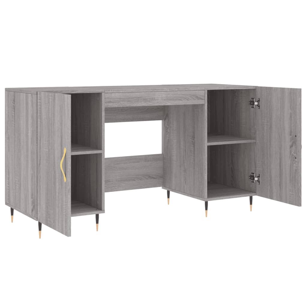 Desk Grey Sonoma 140x50x75 cm Engineered Wood