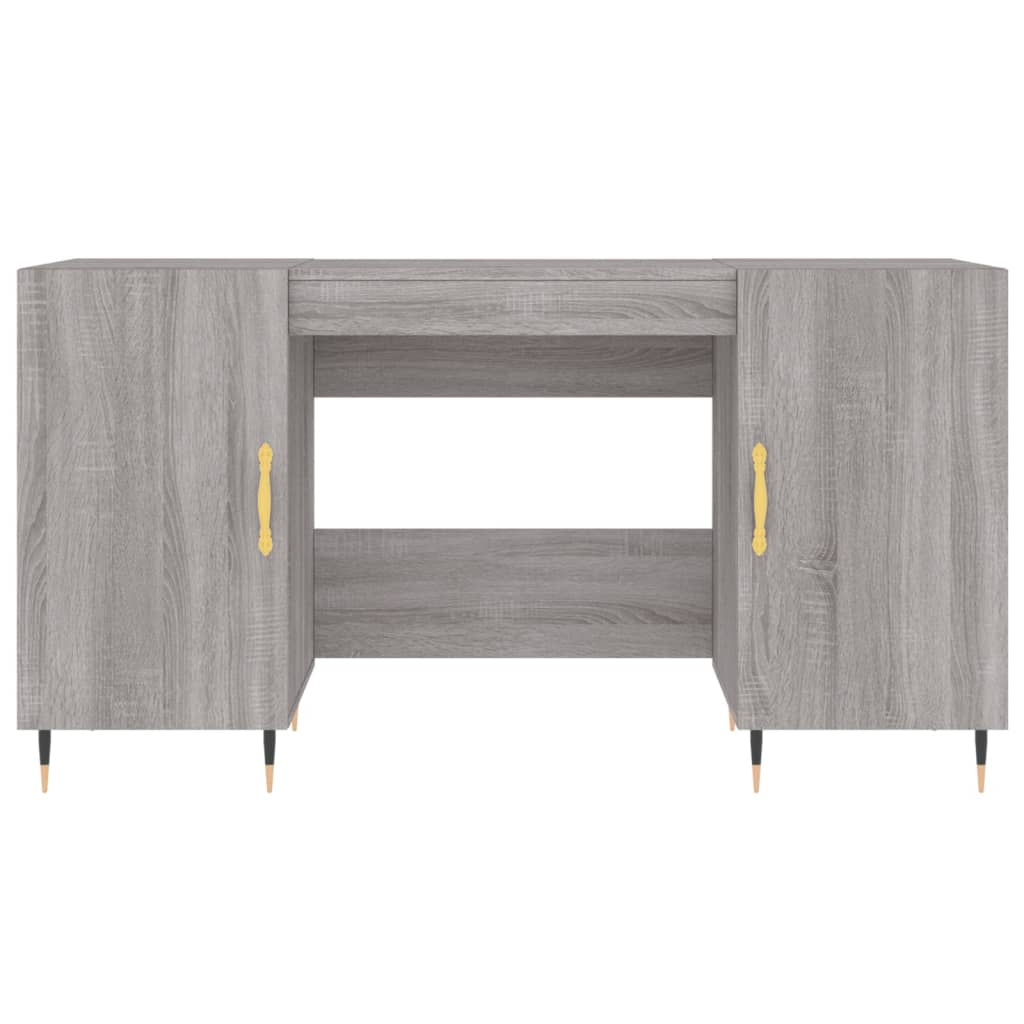 Desk Grey Sonoma 140x50x75 cm Engineered Wood