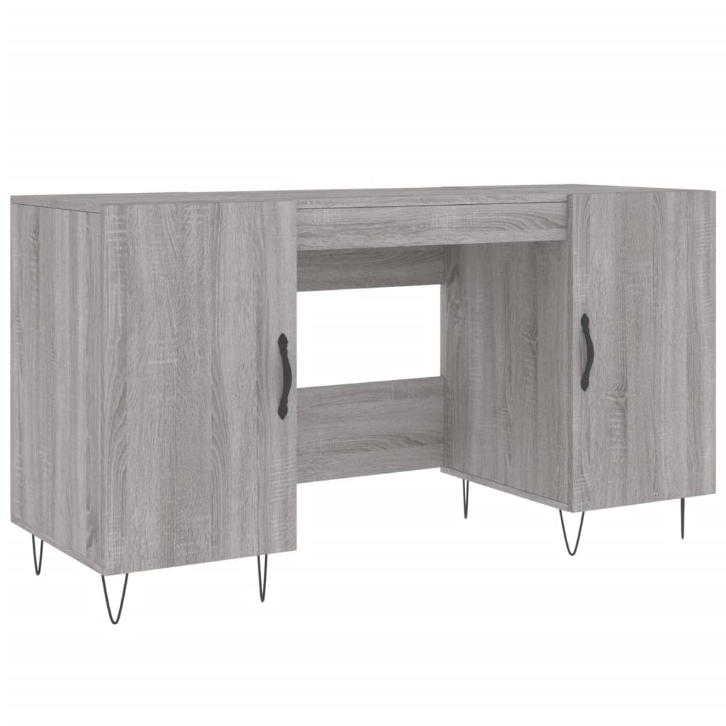 Desk Grey Sonoma 140x50x75 cm Engineered Wood