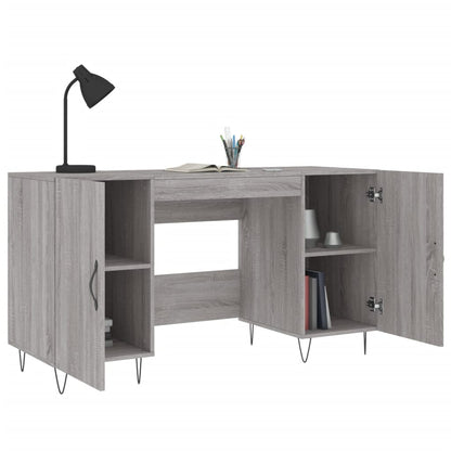 Desk Grey Sonoma 140x50x75 cm Engineered Wood