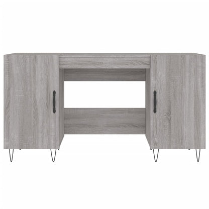 Desk Grey Sonoma 140x50x75 cm Engineered Wood