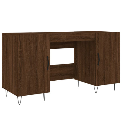 Desk Brown Oak 140x50x75 cm Engineered Wood