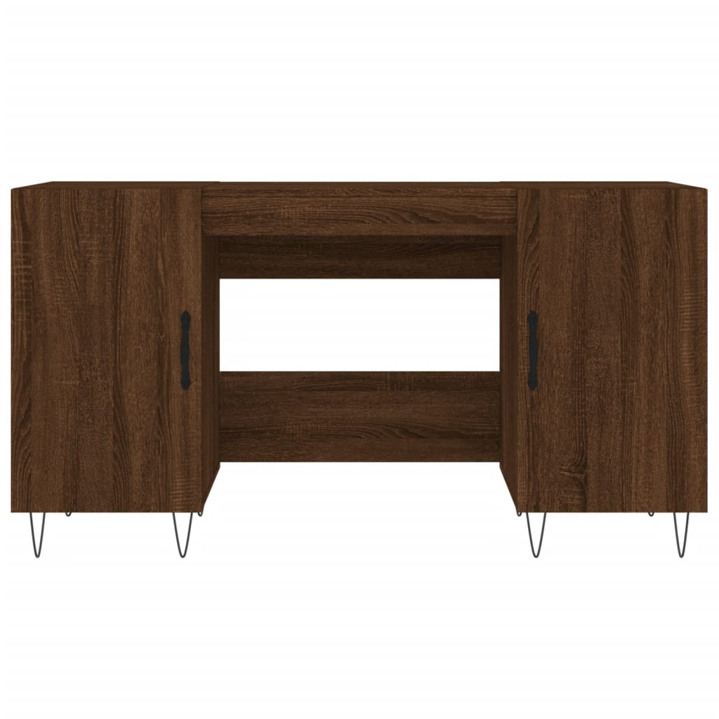 Desk Brown Oak 140x50x75 cm Engineered Wood