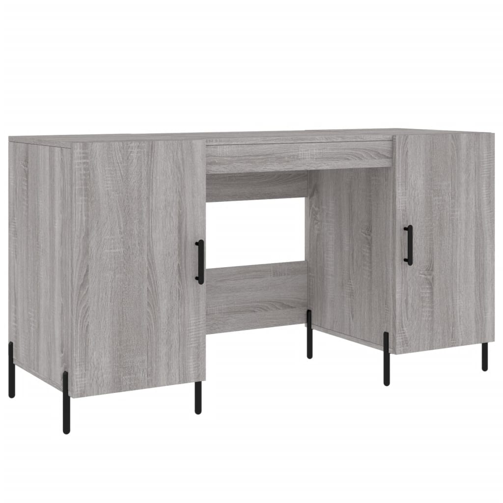 Desk Grey Sonoma 140x50x75 cm Engineered Wood