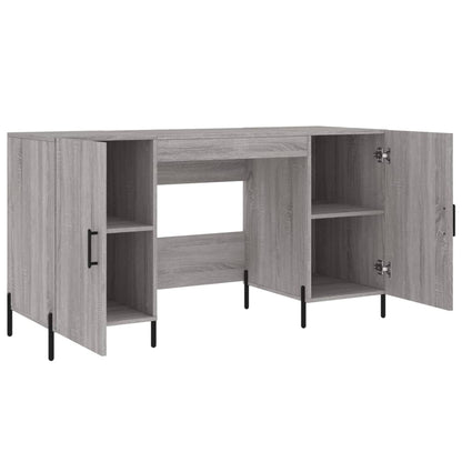 Desk Grey Sonoma 140x50x75 cm Engineered Wood