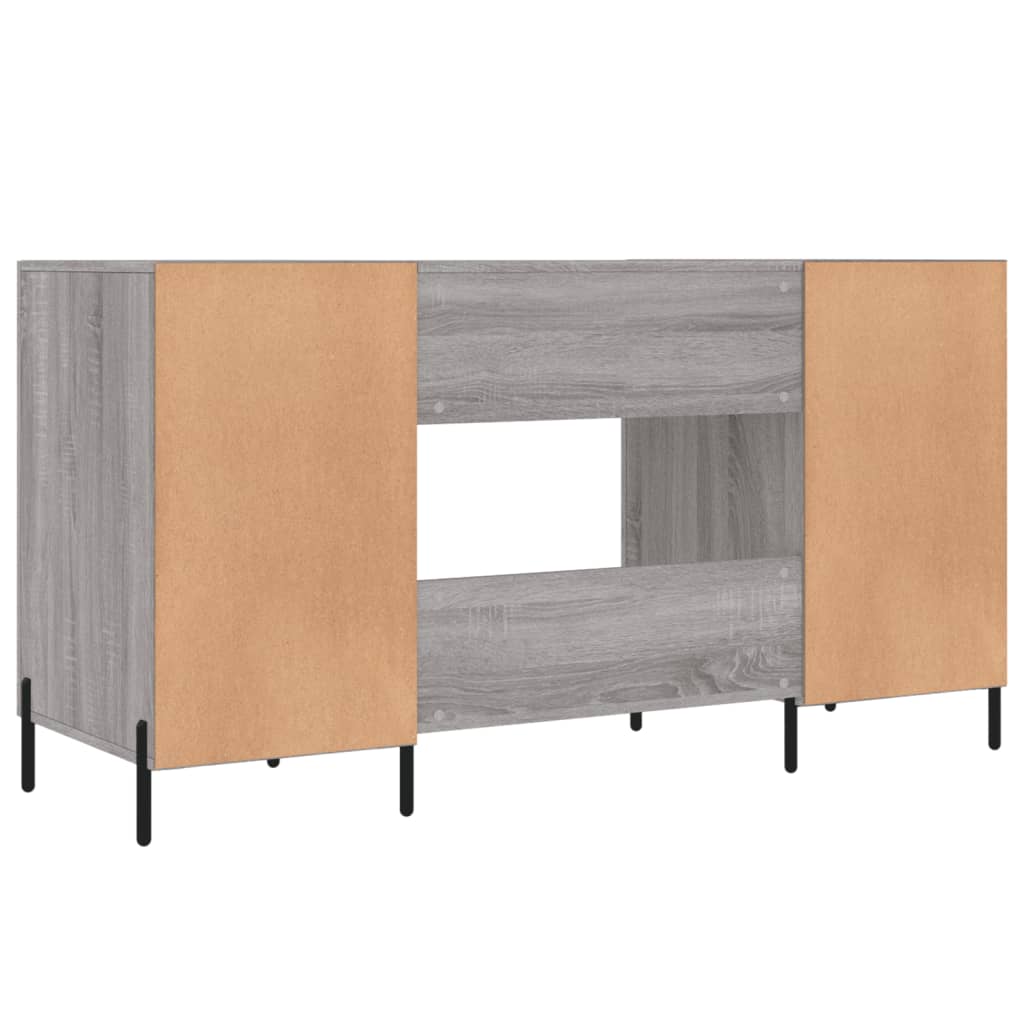 Desk Grey Sonoma 140x50x75 cm Engineered Wood