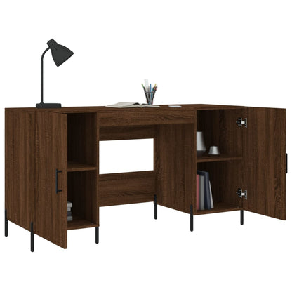 Desk Brown Oak 140x50x75 cm Engineered Wood