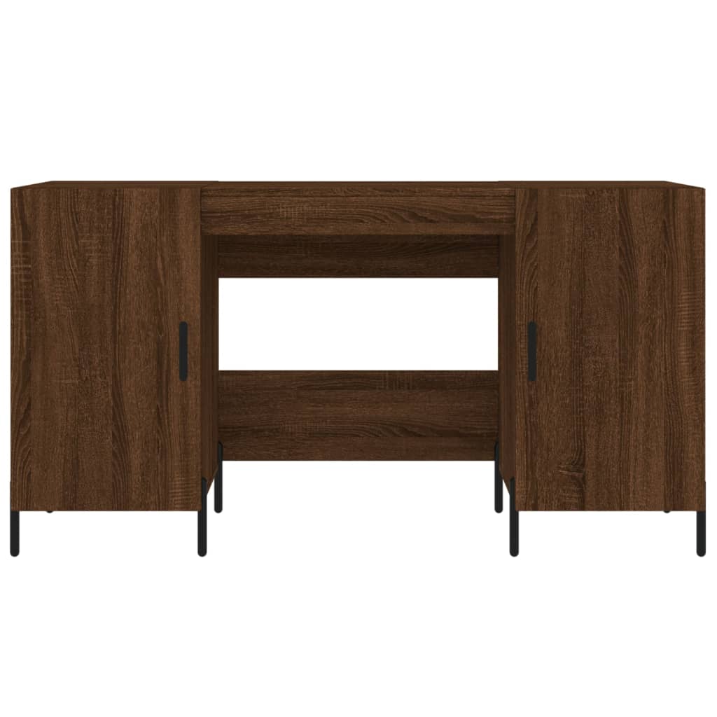 Desk Brown Oak 140x50x75 cm Engineered Wood