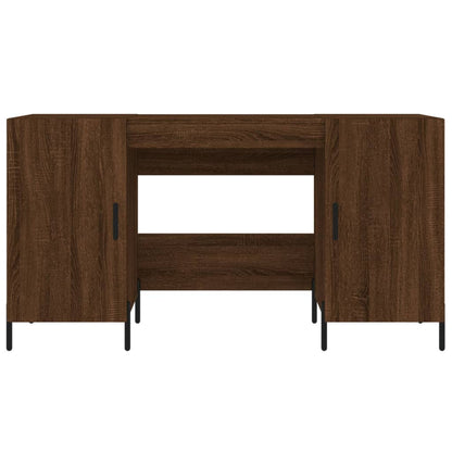 Desk Brown Oak 140x50x75 cm Engineered Wood